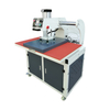 Dual worktable pneumatic heat press machine for shirts vertical board with cabinet