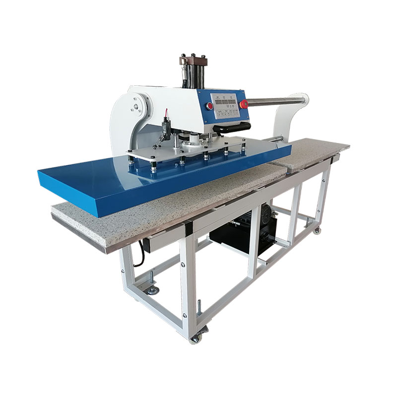 Hydraulic double worktable heat press machine 40*120cm horizontal transfer printing machine for jeans
