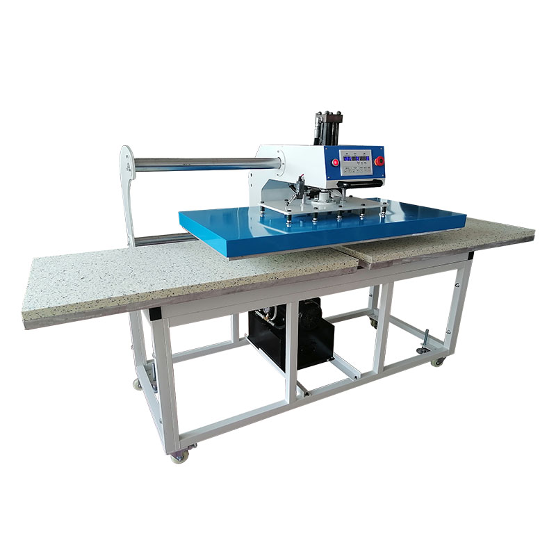 Hydraulic dual station heat press machine 60*120cm horizontal transfer printing machine for jeans 
