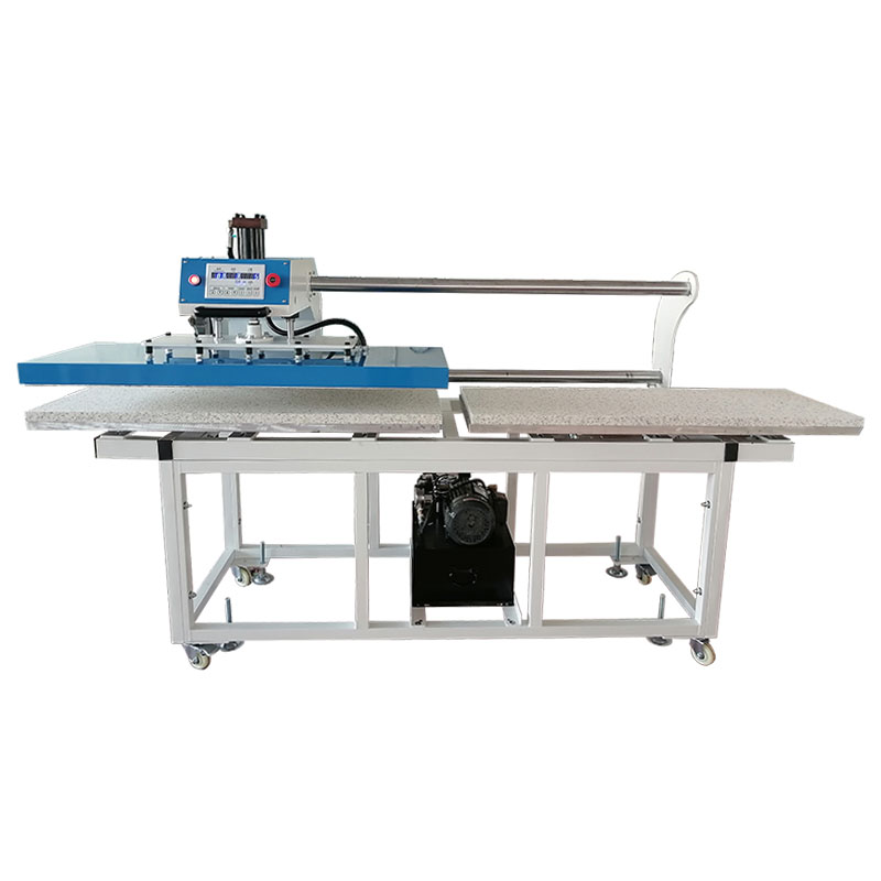 Hydraulic double worktable heat press machine 40*120cm horizontal transfer printing machine for jeans