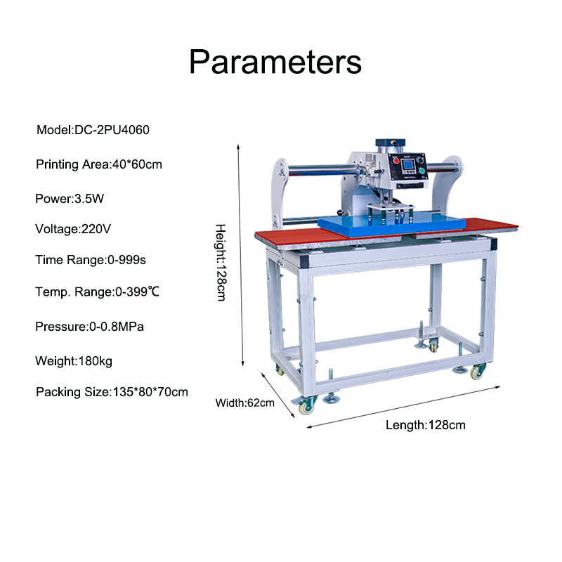 Factory Direct 16x24 Inch 220V Semi-Automatic Pneumatic Double Tshirt Heat Press Machine Transfer Sublimation Clothes Printing